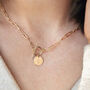 14k Gold Fill Paperclip Chain Necklace With Initial, thumbnail 3 of 5