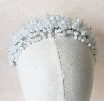 White Crystal Bridal Headband, 5 of 5