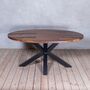 Causey Stripe Walnut Dining Table With Spider Legs, thumbnail 2 of 6