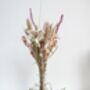 Antique Pink Dried Flower Posey With Vase, thumbnail 1 of 2