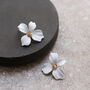 Hand Painted Flower Shaped Stud Earrings In Colours, thumbnail 8 of 12