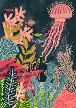 Jelly Fish Ocean Print, 3 of 6