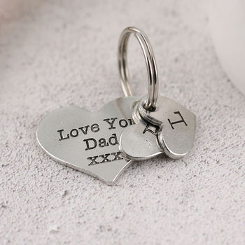 Daddy Gift From Child Personalised Pocket Heart Keyring, 7 of 9