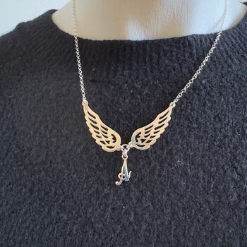 Personalised Double Angel Wing Necklace, 2 of 7