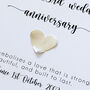 Personalised 23rd Wedding Anniversary Card With Silver Heart, thumbnail 4 of 7