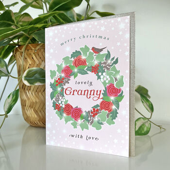 Christmas Wreath Granny Card, 3 of 3