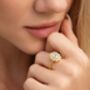 Two.Five Ct Oval Moissanite Halo Engagement Ring, thumbnail 9 of 9