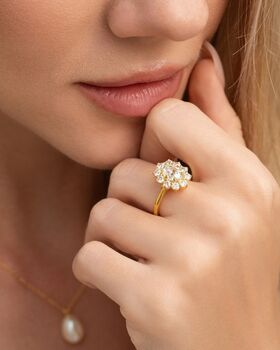 Two.Five Ct Oval Moissanite Halo Engagement Ring, 9 of 9