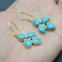 Turquoise Silver Earrings, thumbnail 3 of 12