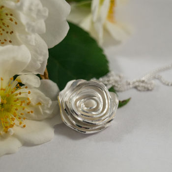 Sterling Silver Rose Pendant, 6 of 7