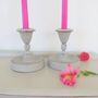 Pair Of Antique Hand Painted Candlesticks ~ 17, thumbnail 6 of 6