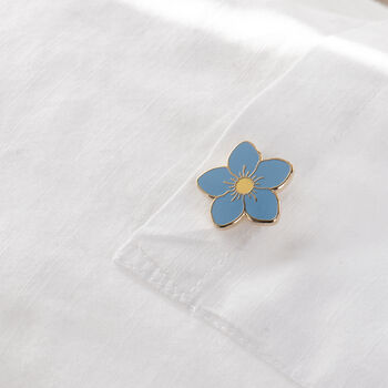 Forget Me Not Flower Enamel Pin, 6 of 11