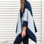 Reversible Soft Grey And Navy Blanket Scarf, thumbnail 3 of 5