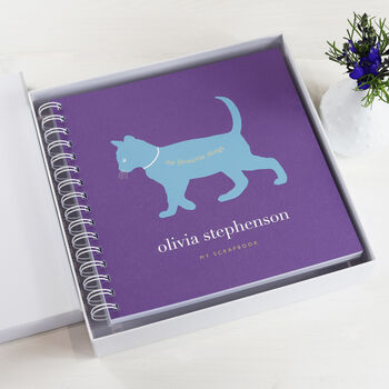 Personalised Kid's Kitten Cat Memory Book Or Scrapbook, 2 of 6