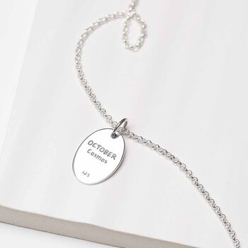 Sterling Silver October Birth Flower Necklace, 4 of 8