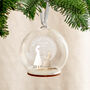 Metallic Engagement Silhouette Personalised Christmas Bauble, thumbnail 5 of 6