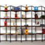 Byrom Scaffold And Dark Steel Shelving/Bookcase, thumbnail 1 of 9