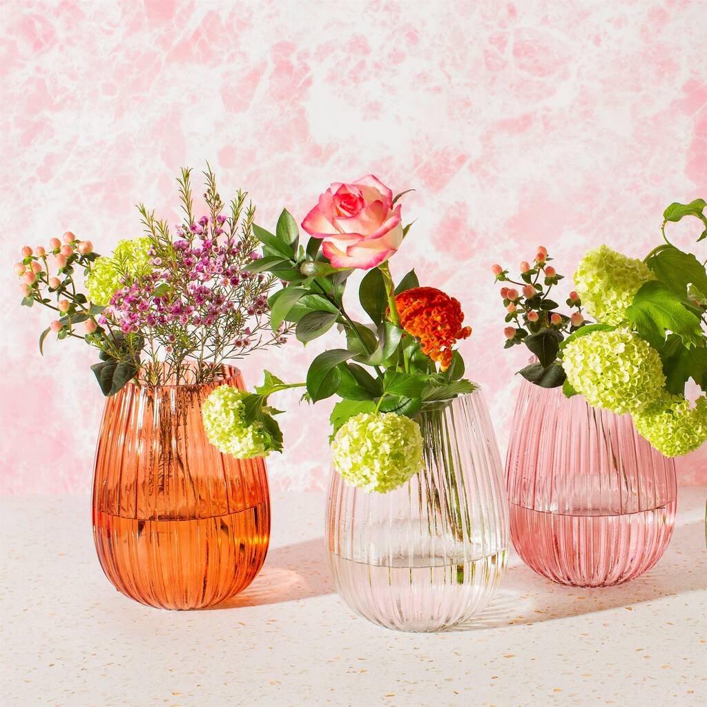 Fluted Glass Vase By Lola & Alice | notonthehighstreet.com