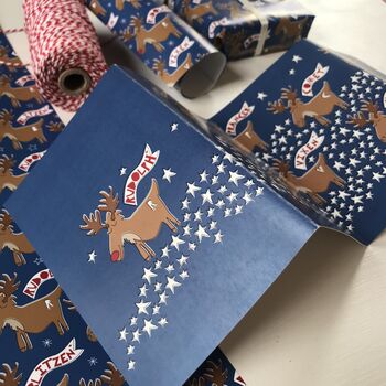 Rudolph And Reindeer Christmas Wrapping Paper, 7 of 10