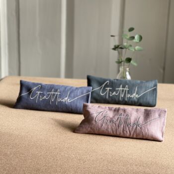 Gratitude Embroidered Lavender Eye Pillow, 5 of 11
