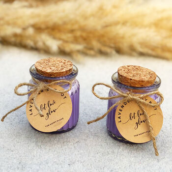 Lavender Scent Vegan Soy Candle Gift Set Of Two, 5 of 5