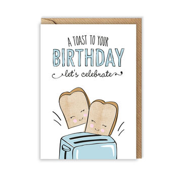 Funny Birthday Card A Toast To Your Birthday, 2 of 2