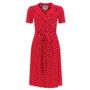 Peggy Dress In Red Polka Dot 1940s Vintage Style, thumbnail 1 of 2