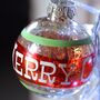 Silver Christmas Glass Bauble, thumbnail 2 of 3