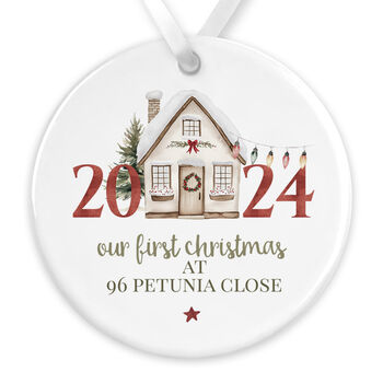 Personalised 2024 New Home Christmas Tree Ornament, 2 of 4