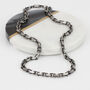 Sterling Silver Men's Anchor Chain Necklace, thumbnail 2 of 4