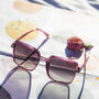 Elegant Square Side Metal Detail Sunglasses, thumbnail 3 of 3