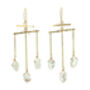 Mythos Aphrodite Pearl And Gold Earrings, thumbnail 1 of 3
