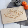 Mum's Kitchen Personalised Wooden Chopping Board, thumbnail 1 of 7
