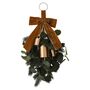 Christmas Foliage Door Swag With Velvet Ribbon And Bells, thumbnail 2 of 3