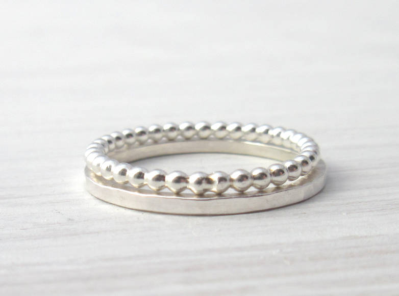 create your own silver stacking ring set by marion made ...