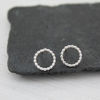 Sterling Silver Dotty Circle Studs, 8 of 8