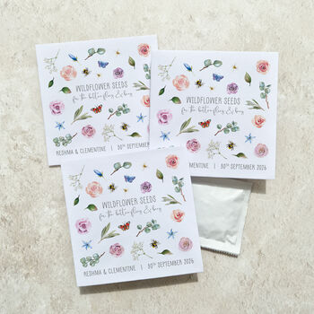 Blush Pink Roses And Eucalyptus Wildflower Seed Packet Favours, 9 of 9