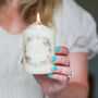 Personalised Dried Foliage Wreath Pillar Candle, thumbnail 2 of 5