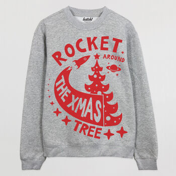 Rocket Around The Christmas Tree Women's Jumper, 7 of 8
