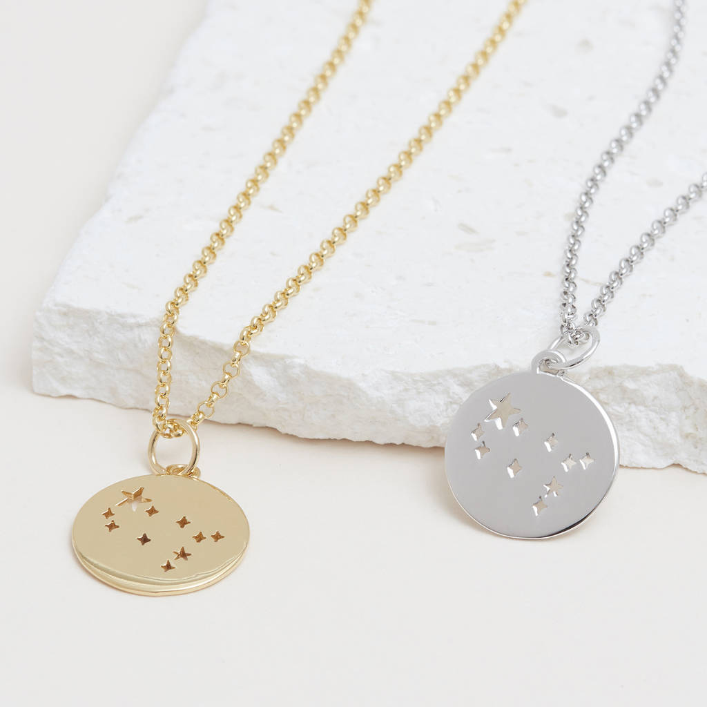 Gemini Star Sign Necklace Silver Or Gold Vermeil By Muru