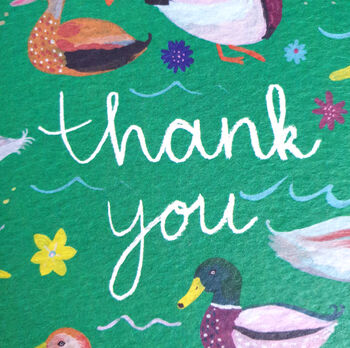 Ducks Thank You Greetings Card, 7 of 7