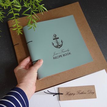 Personalised Engraved Leather Family Recipe Book, 2 of 8