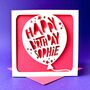 Personalised Balloon Papercut Birthday Card, thumbnail 1 of 4