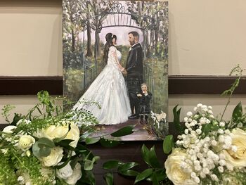 Personalised Wedding Painting From Your Photos Large, 5 of 8