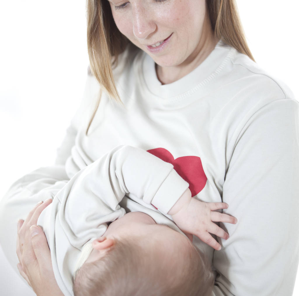 Breastfeeding Pyjamas With Heart Print, 1 of 6