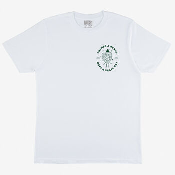 Thanks A Bunch Unisex White Fruit Logo T Shirt, 4 of 5