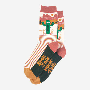 Don't Be A Prick Men's Combed Cotton Rude Funny Crew Socks, 3 of 4