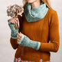 Knitted Cowl Neck Scarf Tree Pattern, thumbnail 10 of 12
