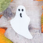 Handmade Glass Halloween Ghost Brooch, thumbnail 2 of 7