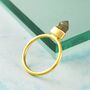 Crown Labradorite Gold Plated Sterling Silver Gemstone Ring, thumbnail 1 of 5